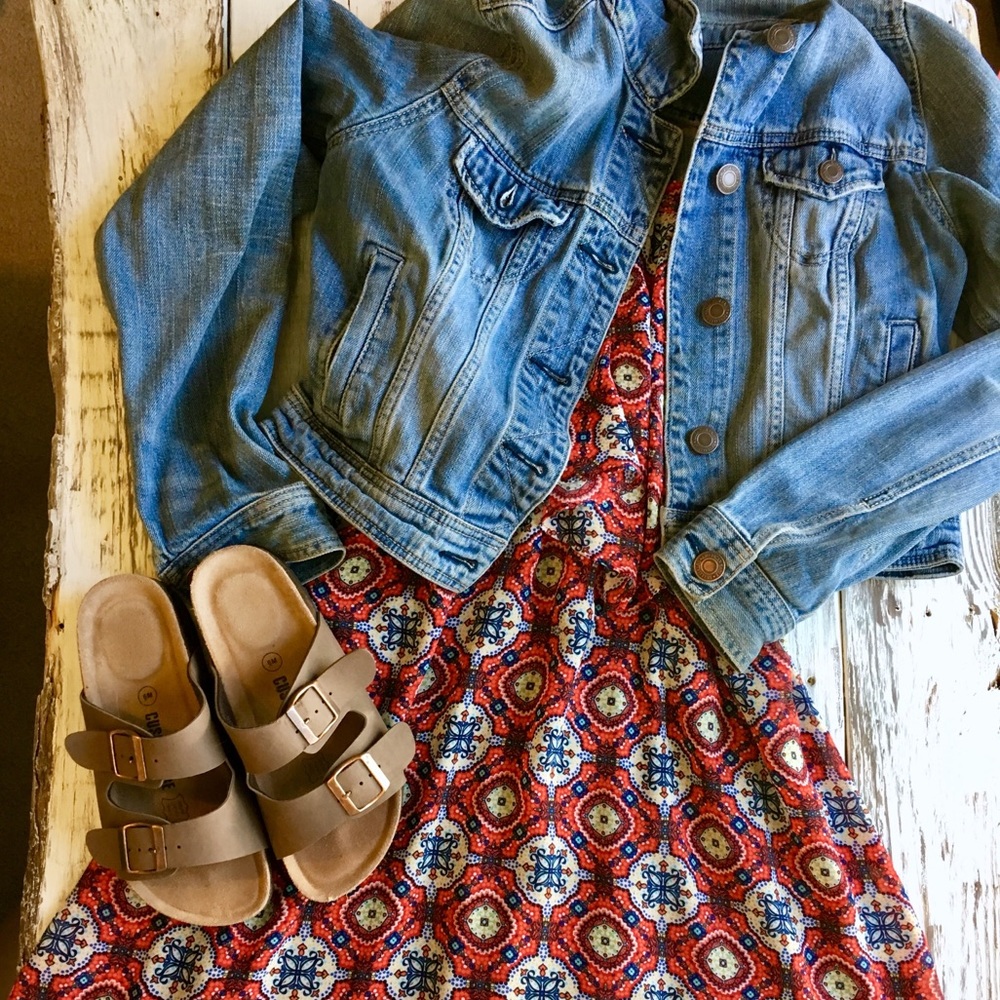 Red Printed Dress